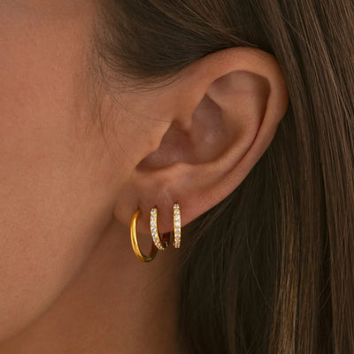 Harper - Hoop øreringe 16mm rustfrit stål