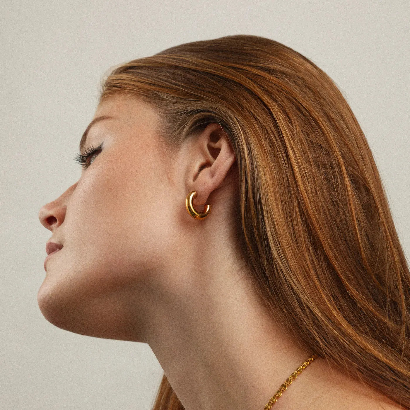 Alexandra - Classical Gold Hoop Earrings Stainless Steel
