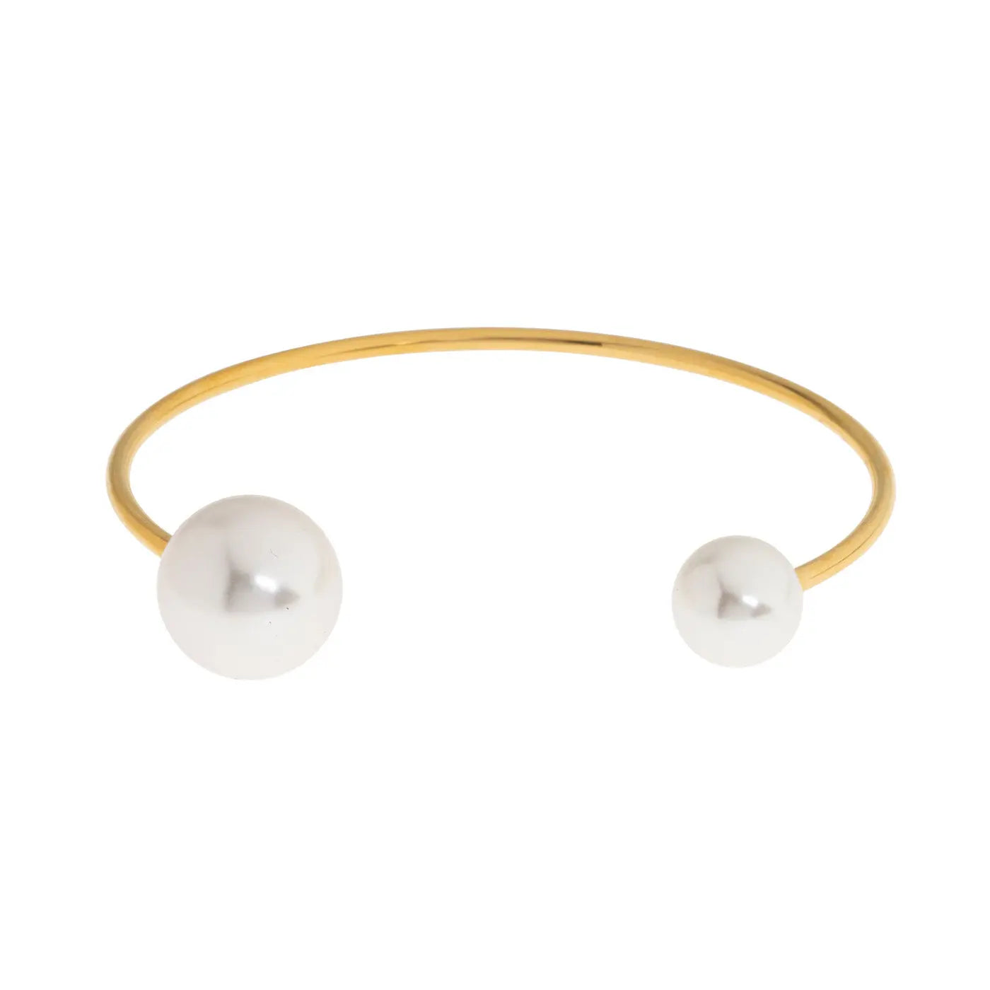 Estelle - Double Sided Pearl Bangle Stainless Steel
