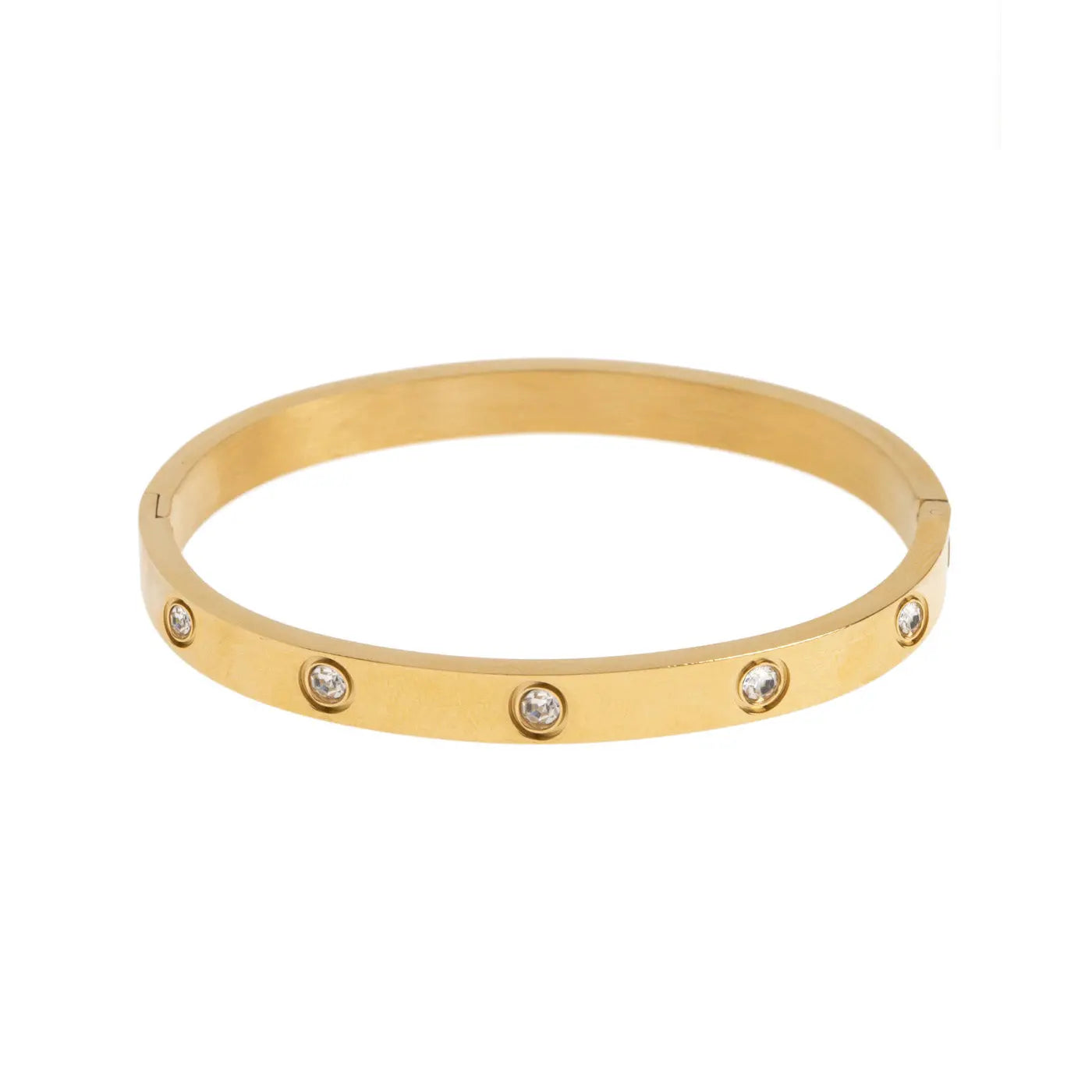 Fay - Chunky Crystal Bangle Stainless Steel
