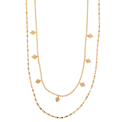 Elise - Double Layer Chain Necklace Stainless Steel