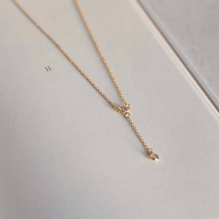 Nina - Crystal Lariat Necklace