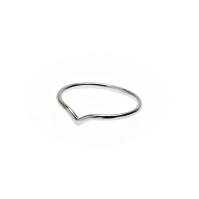Small Chevron Ring Silver