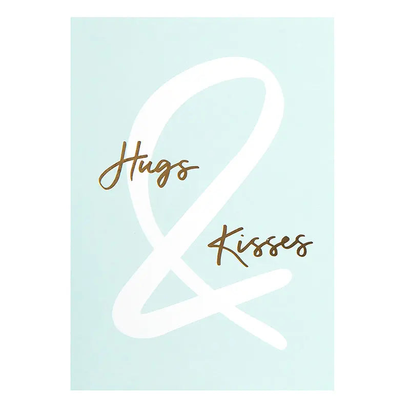 Hugs & Kisses Laminated Postcard