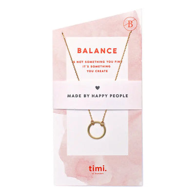 Balance Circle Necklace Gold