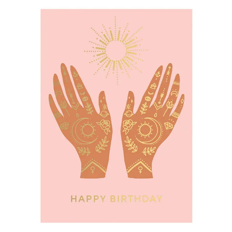 Postcard Happy Birthday Hands