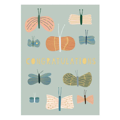 Postcard Congratulations Butterflies