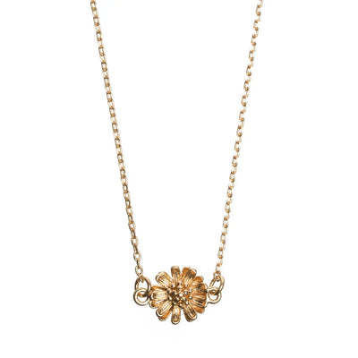 Necklace 3D Flower Gold
