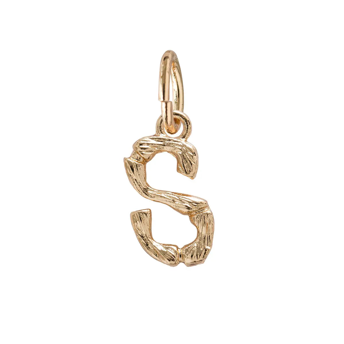 Bamboo letter pendent S