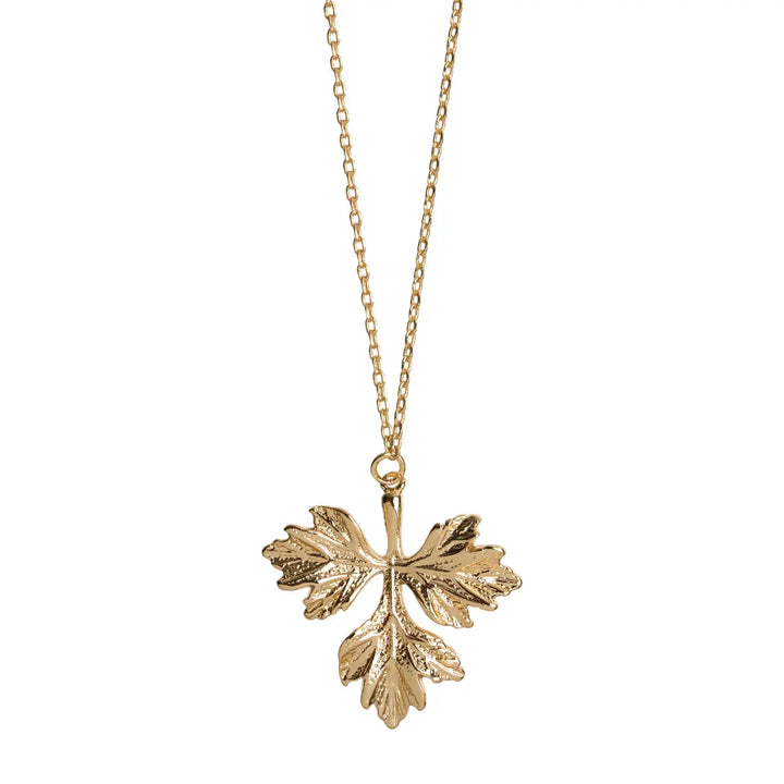Large leaf necklace Gold