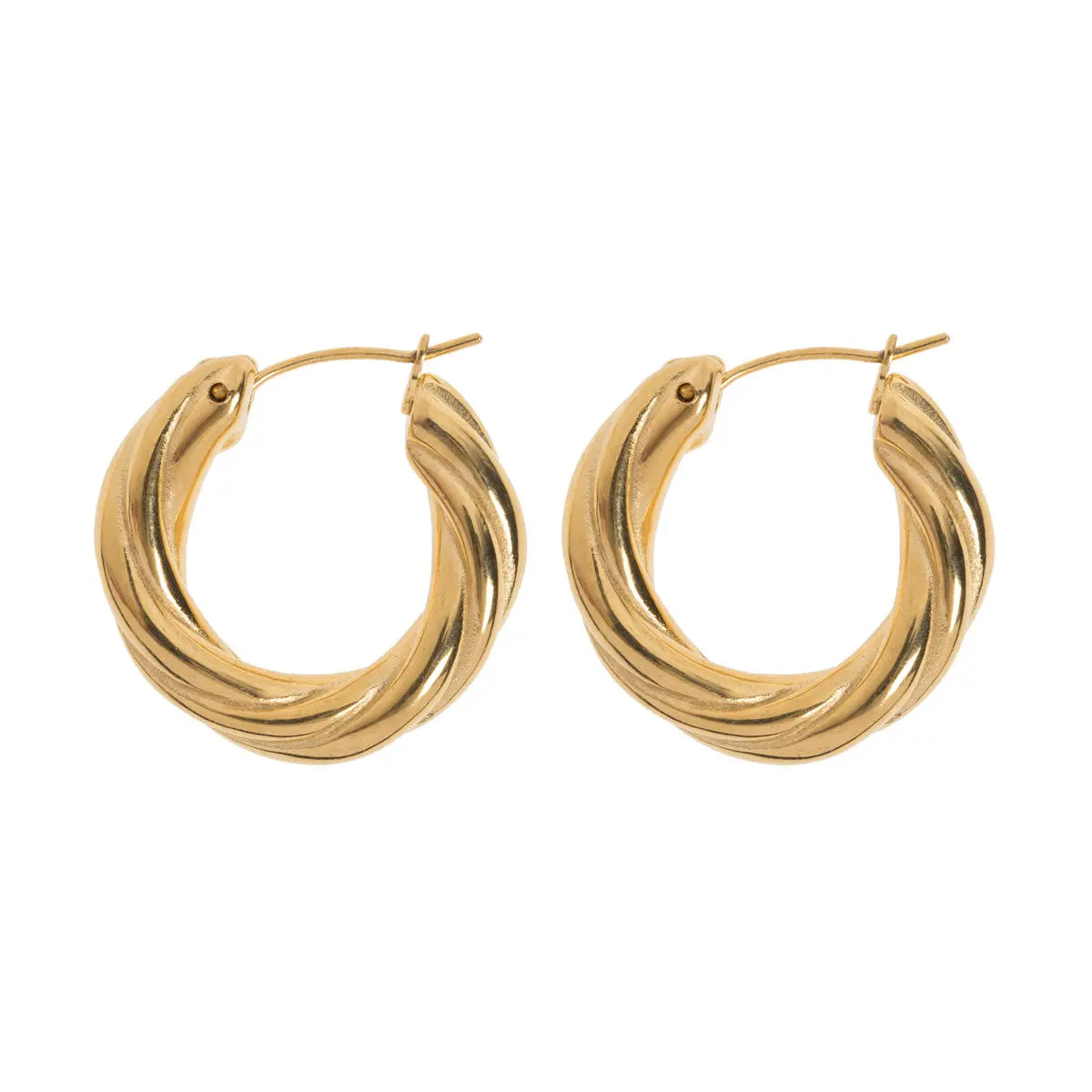 Curved Hoop Earrings | Stainless Steel