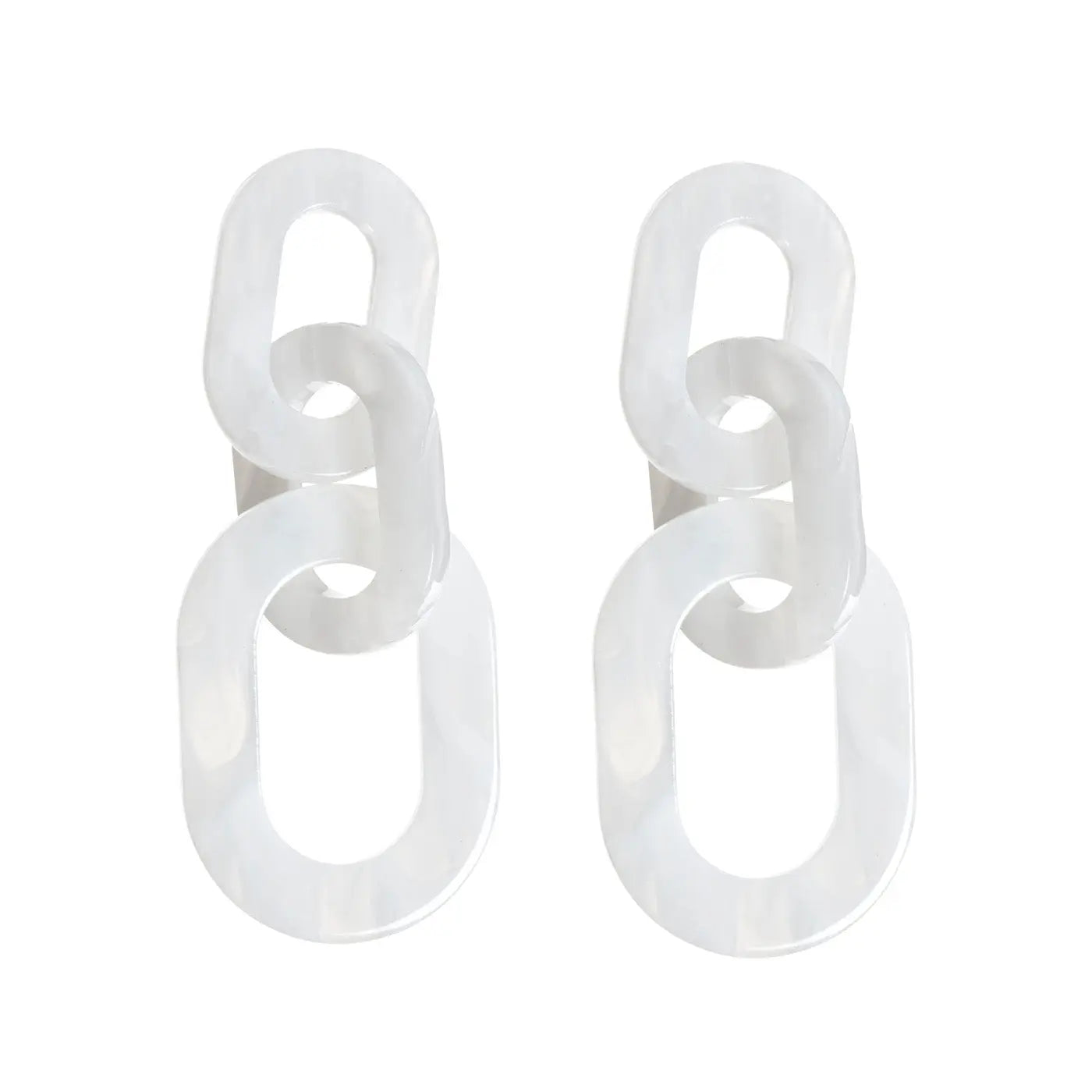 White Plastic Earring