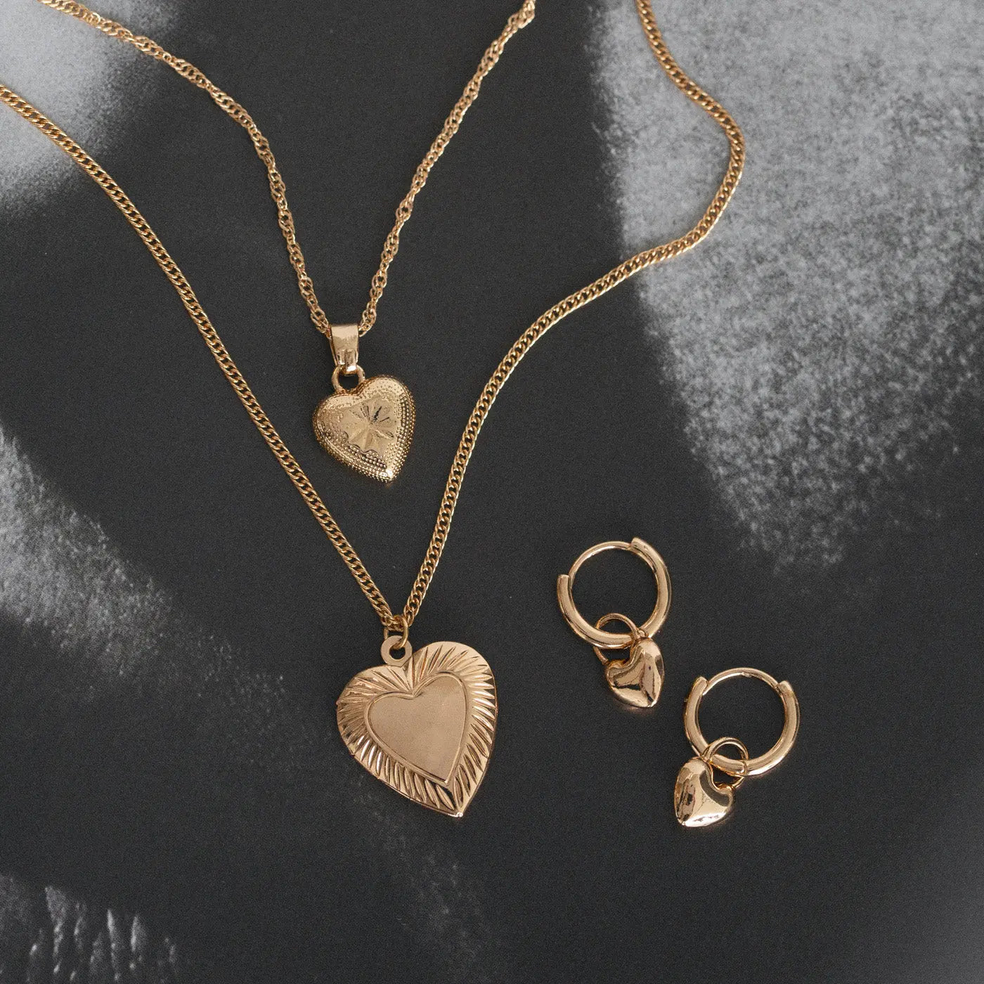 Heart Pendant Gold Twisted Chain | Cute