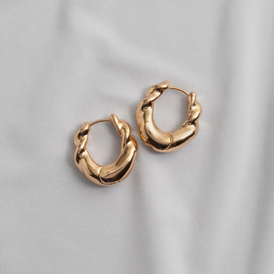 Iris - Gold Hoop Earrings