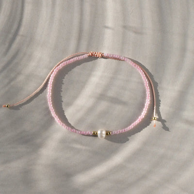 Alba - Perle med Perle Macrame armbånd