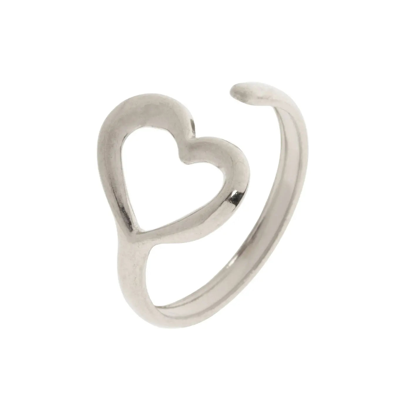 Sarah - Large Heart Ring Stainless Steel